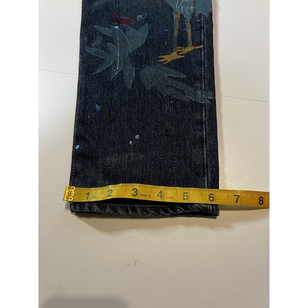 Polo Ralph Lauren Astor Slim Boyfriend Jeans Womens Size 28 Blue Crane Motif NWT - Picture 8 of 11
